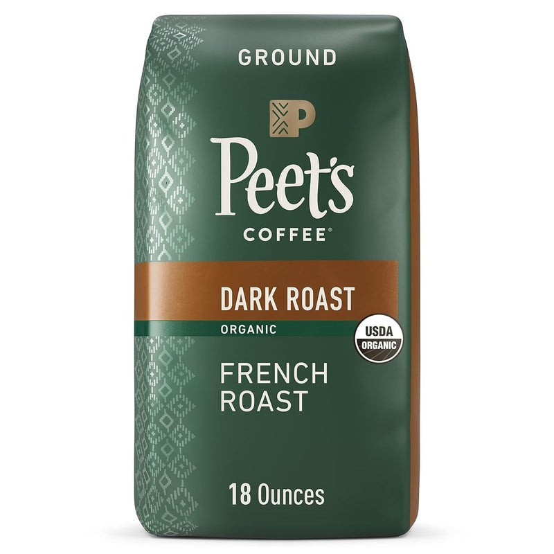 Peet's Coffee, USDA Organic Dark Roast Ground Coffee - French Roast 18 Ounce Bag - Image 1